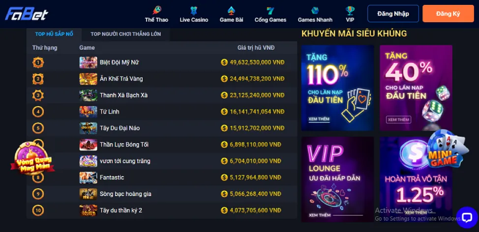 Giao diện nền tảng 33win4 Nổ Hũ với nhiều trò chơi đa dạng